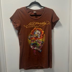 Ed hardy - Women’s short sleeve golden rose shirt